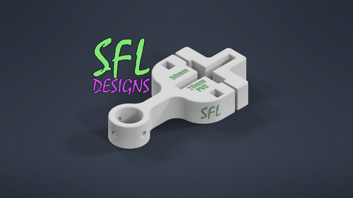 STL File - T-Post to Closed Vertical 20mm PVC Pipe Bracket