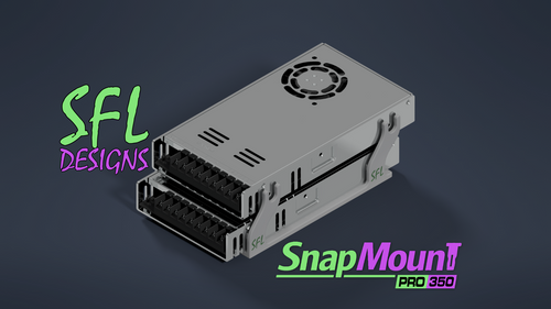 STL File - SnapMount Pro 350 - Dual Power Supply Mount