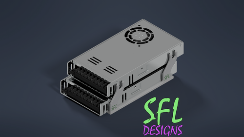 STL File - SnapMount Pro 350 - Dual Power Supply Mount