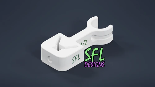 STL File - 3/4" EMT Pipe (Open) to U-Post Mount