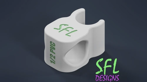 STL File - 1/2" PVC Open Inline Pipe Coupler