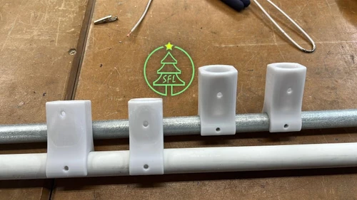 STL File - 3/4" PEX to 1/2" PVC Perpendicular Pipe Mount