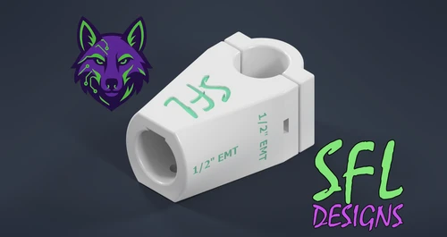 Coyote Tee Connector STL - 1/2" EMT to 1/2" EMT
