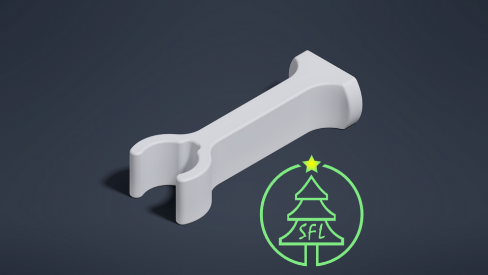 STL FILE - 1/2" EMT Magnetic Base Mount Clip