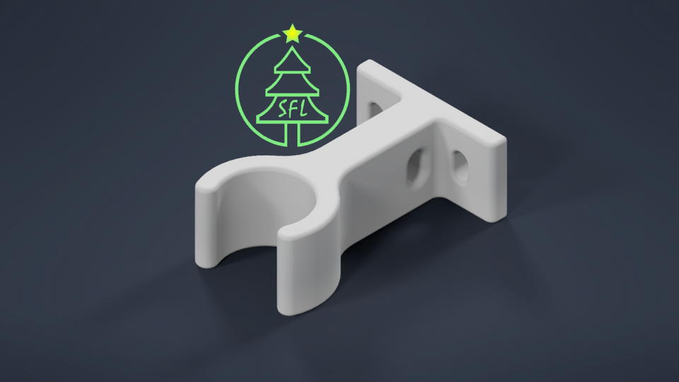 STL File - 1/2" EMT Pipe (Open) to Coro Bracket