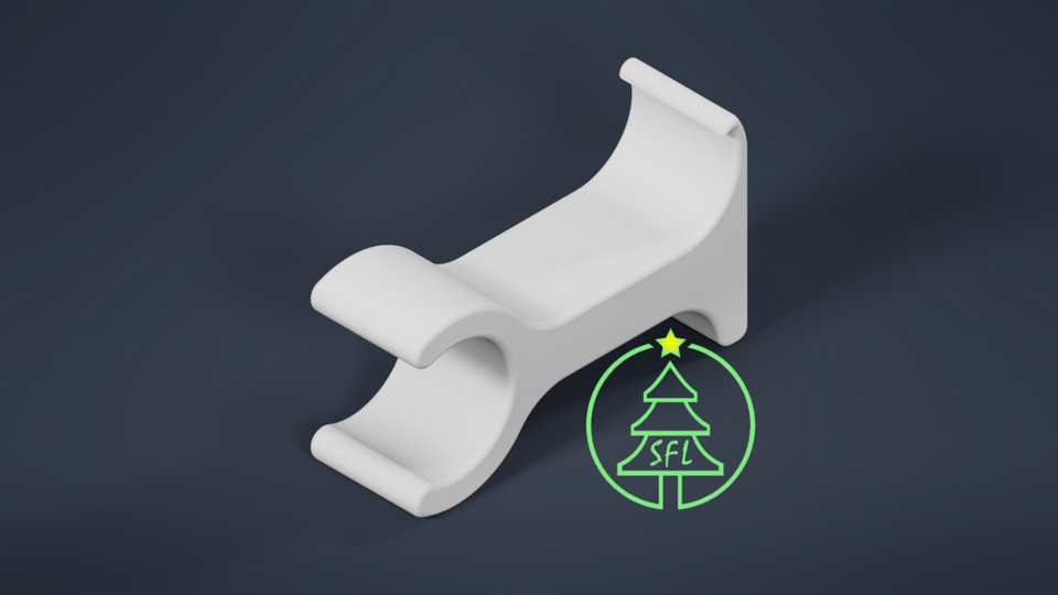 STL File - 1/2" EMT Pipe (Open) to Vinyl Siding Bracket