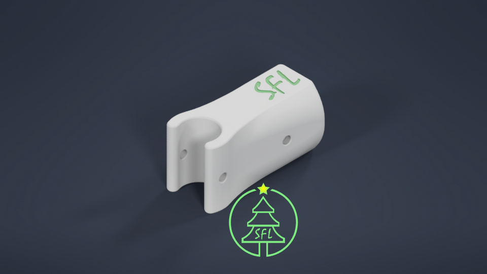 STL File - 3/4" PEX to 3/4" EMT Perpendicular Pipe Mount