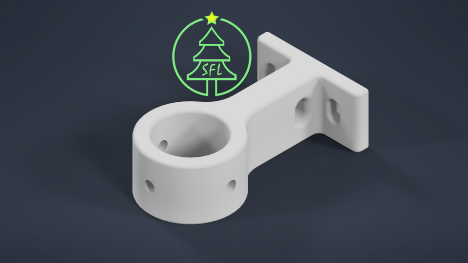 STL File - 3/4" EMT Pipe (Closed) to Coro Bracket