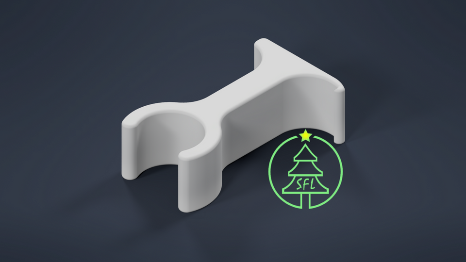 STL File - 3/4" EMT Pipe (Open) to Vinyl Siding Bracket