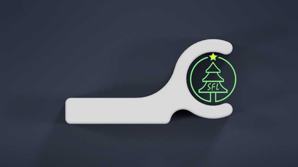 STL File - 25mm PVC Side Wall Flush Mount Clip