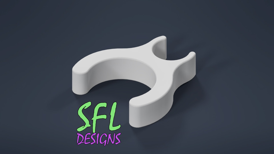 STL File - 25mm PVC Parallel Pixel Pipe Clip