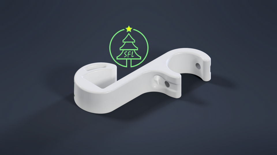 STL File - 20mm PVC Standard Gutter Clip