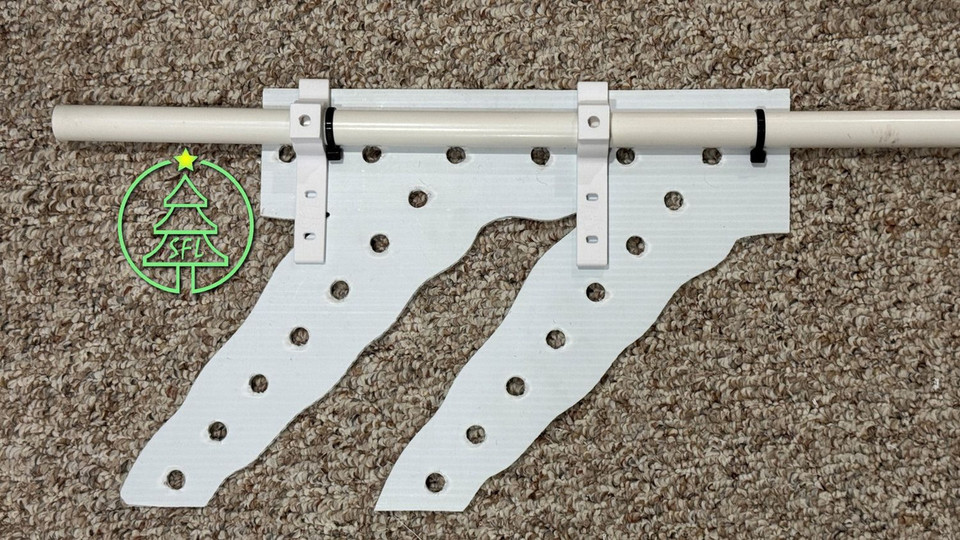 STL File - 1" PVC Flush Mount Icicle Pipe Clip