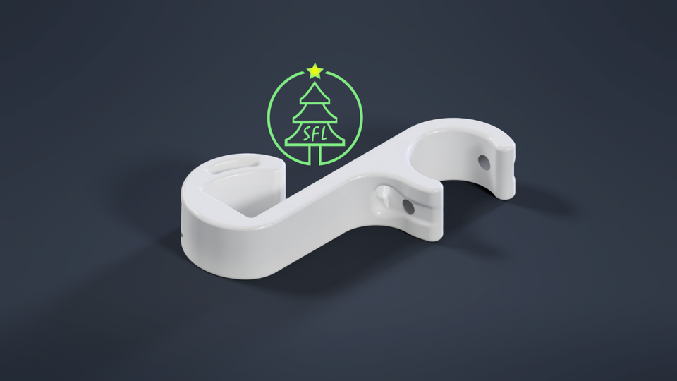 STL File - 3/4" PVC Standard Gutter Clip