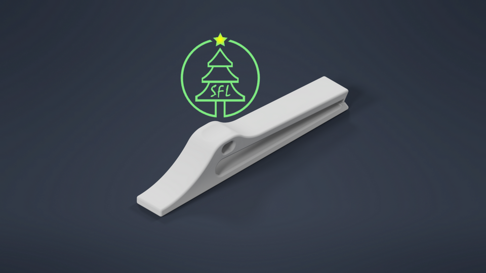 STL File - 3/4" PVC Perpendicular Shingle Clip