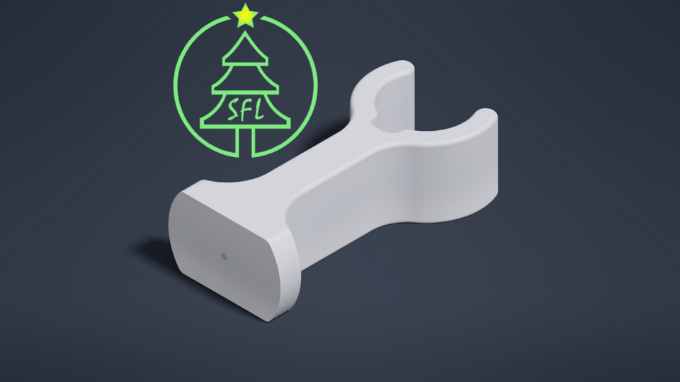 STL FILE - 3/4" PVC Magnetic Base Mount Clip