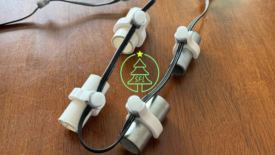 STL File - 1/2" PVC Perpendicular GumDrop Pixel Pipe Clip