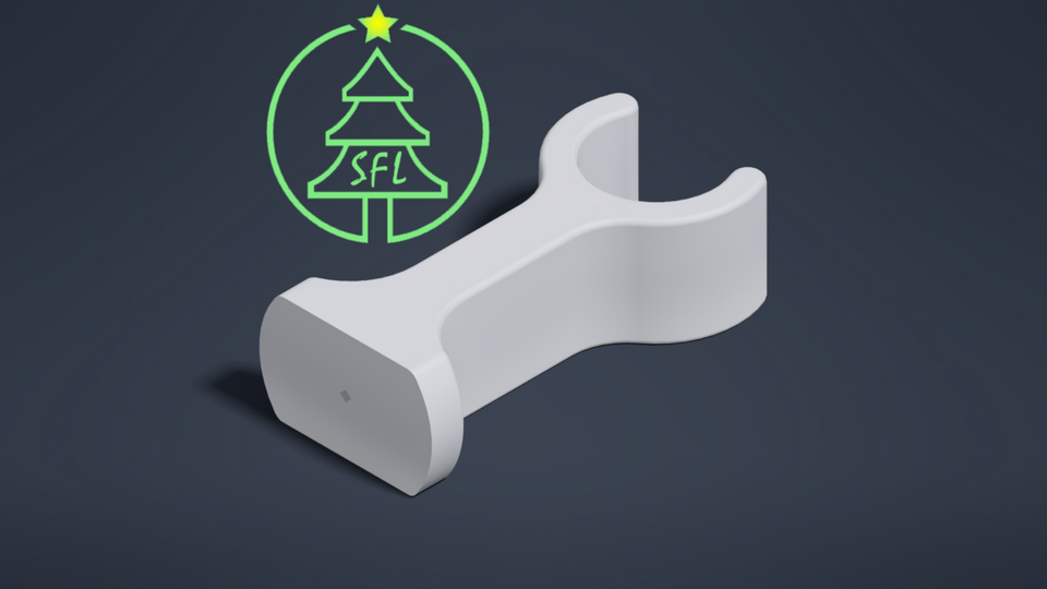 STL FILE - 1/2" PVC Magnetic Base Mount Clip