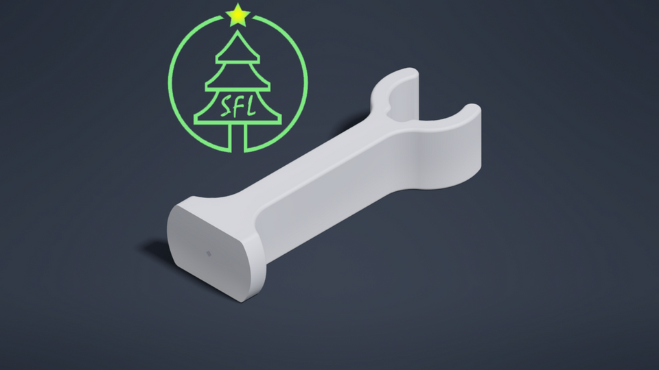 STL FILE - 1/2" PVC Magnetic Base Mount Clip