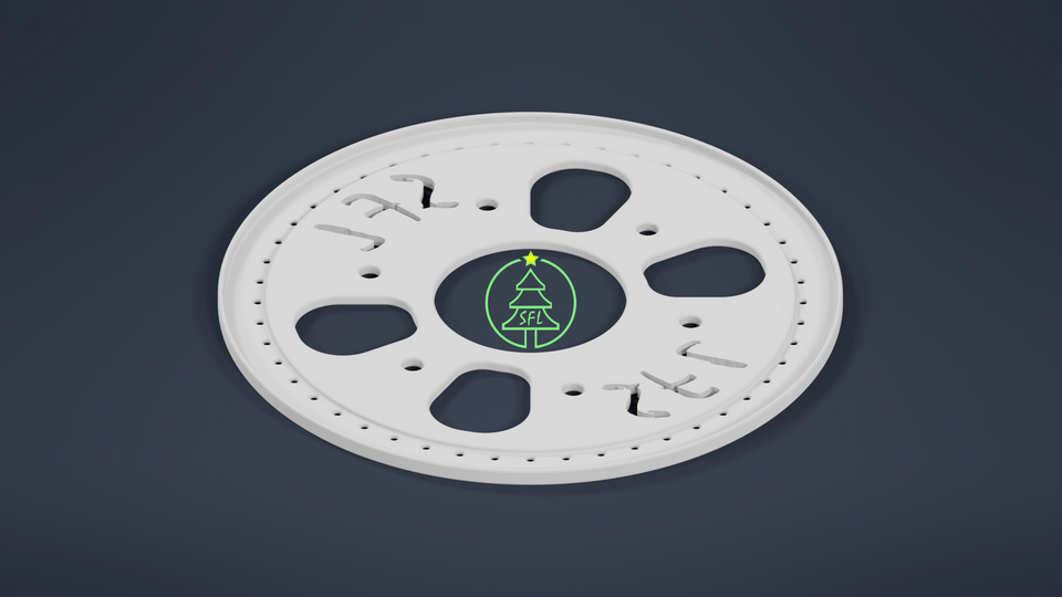 STL File - 8" Seed Pixel Topper Cover - 48 String