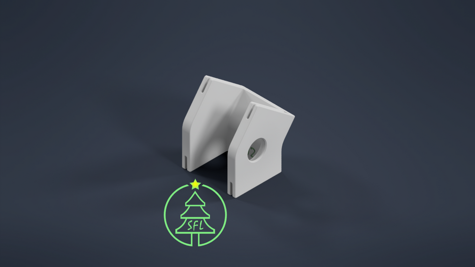 STL File - Permatrack Inside Corner Bracket 4:12 - Bottom & Side Pixel  Mount