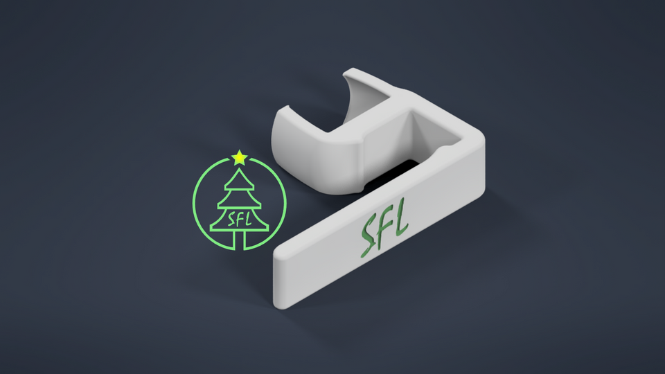 STL File - Pixa Bulb Slip Fit Gutter Clip - Front Mount