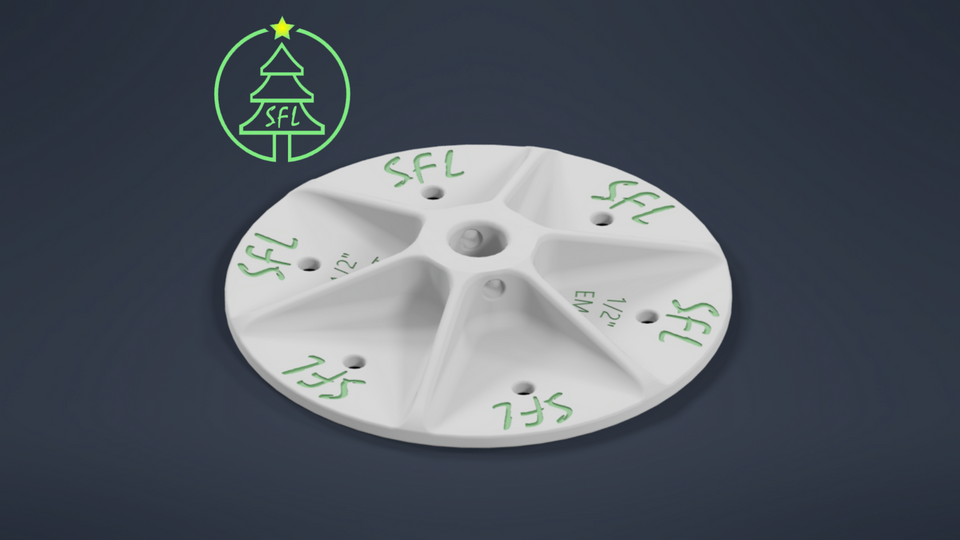 STL File - 8" Seed Pixel Topper - 1/2" EMT Mounting Base