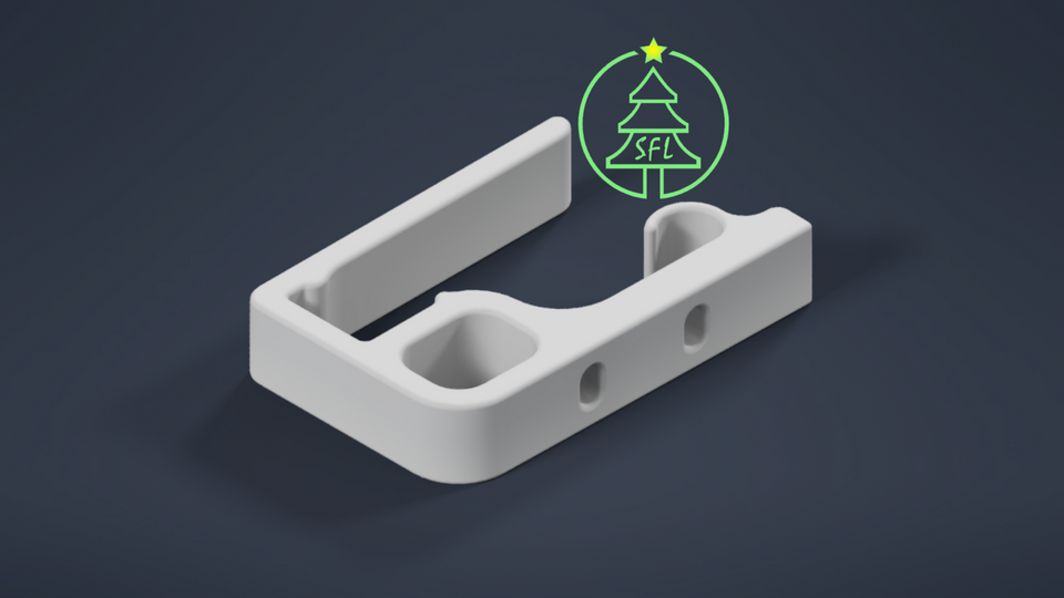 STL File - Icicle Slip Fit Gutter Clip With Cable Hook