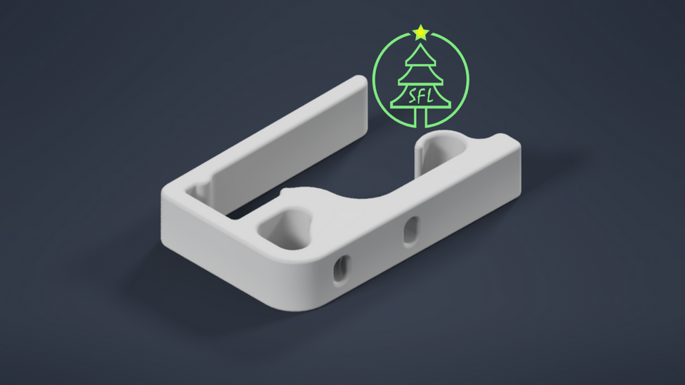 STL File - Icicle Slip Fit Gutter Clip With Cable Hook