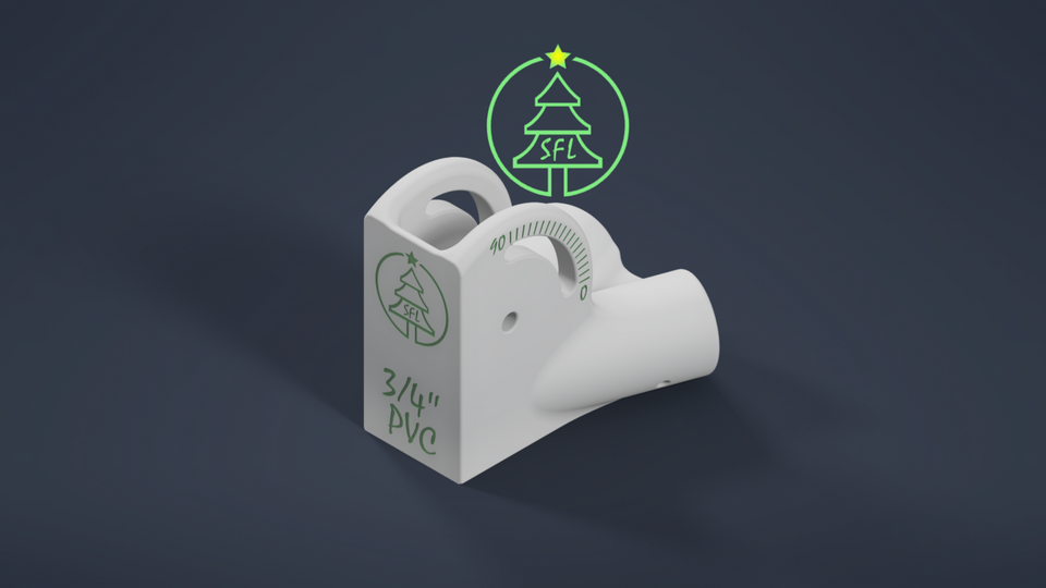 STL File - 3/4" PVC Roof Prop Mount