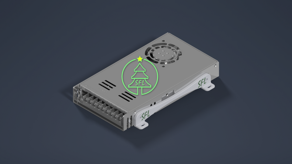 STL File - Single LRS-600 Power Supply Mounting Bracket