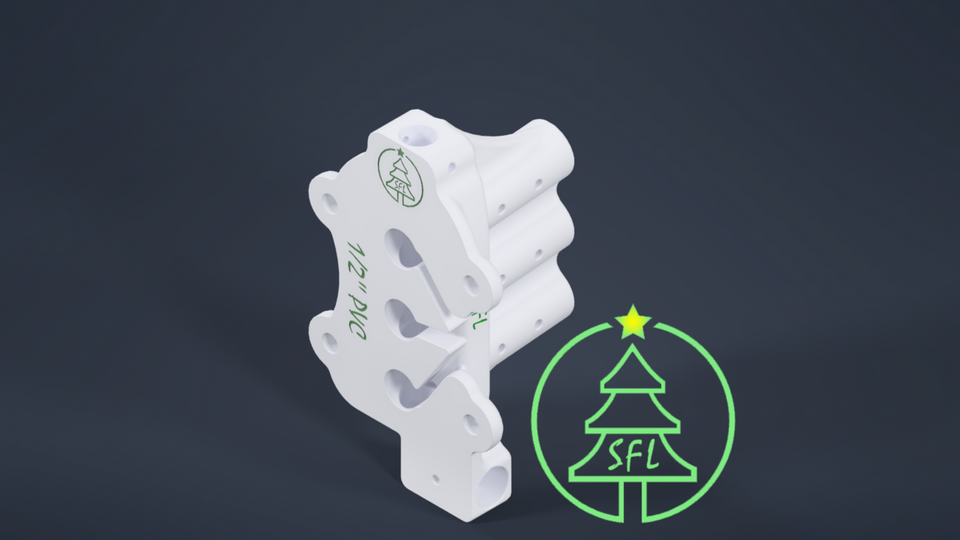 STL File - 1/2" PVC Triple SFL Ultimate Arch Base