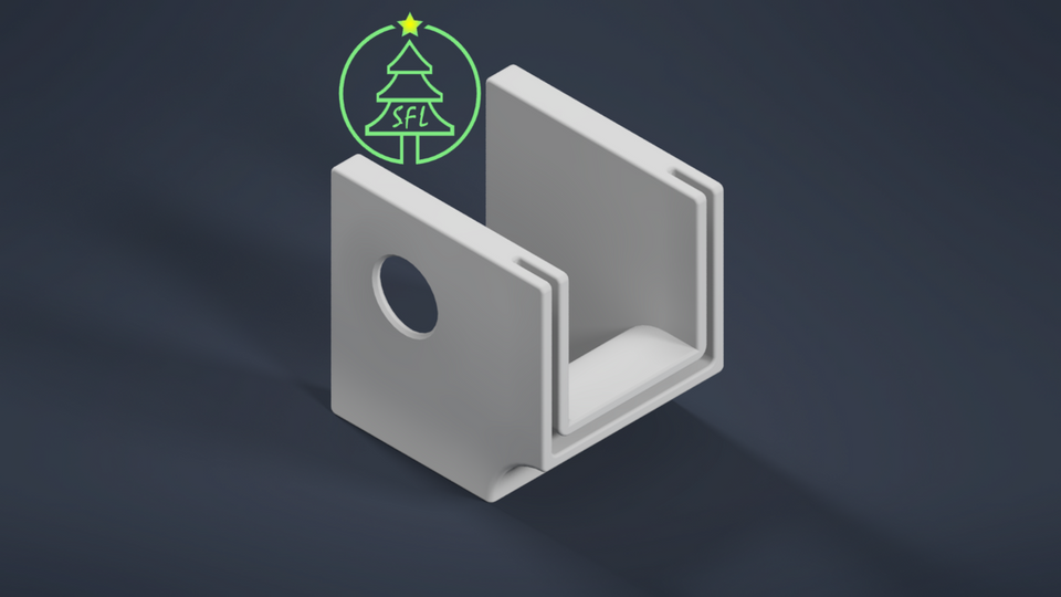 STL File - Permatrack Inside Corner Bracket 12:12 - Bottom & Side Pixel Mount