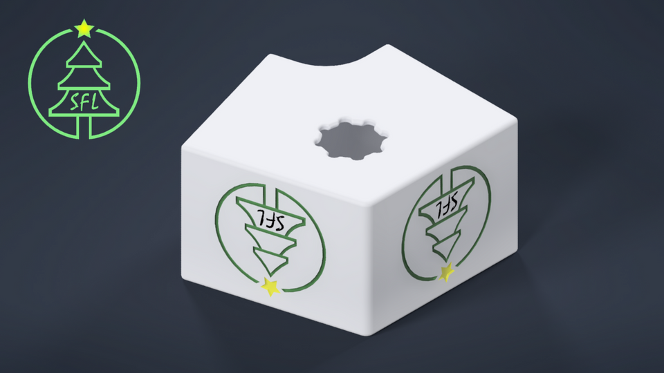 STL File - Permatrack Bottom Hole 9:12 Angled Corner Bracket