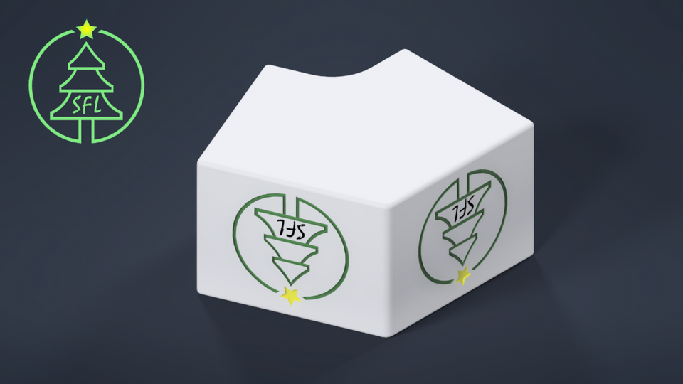 STL File - Permatrack Bottom Hole 8:12 Angled Corner Bracket