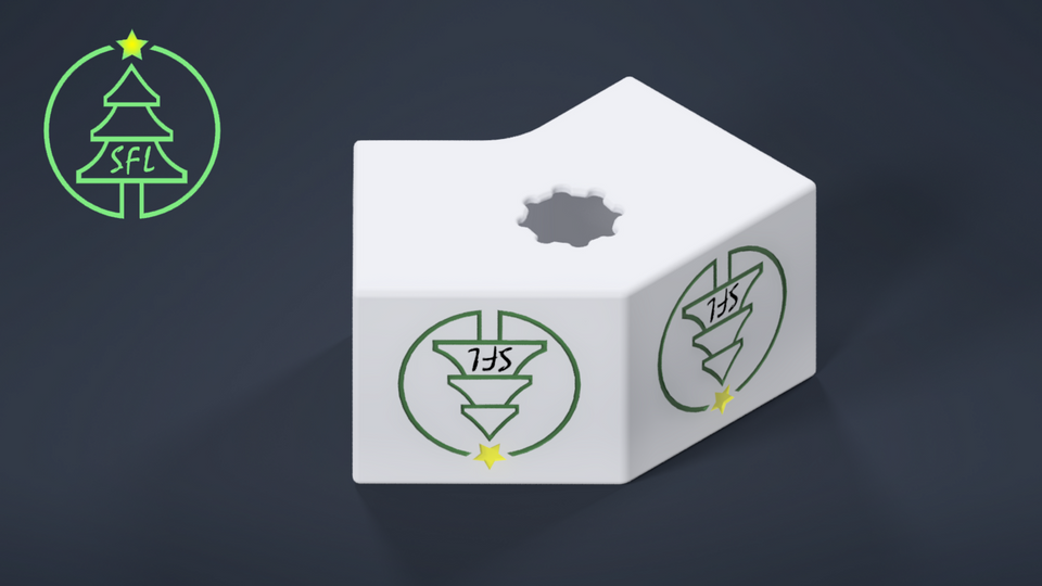 STL File - Permatrack Bottom Hole 5:12 Angled Corner Bracket