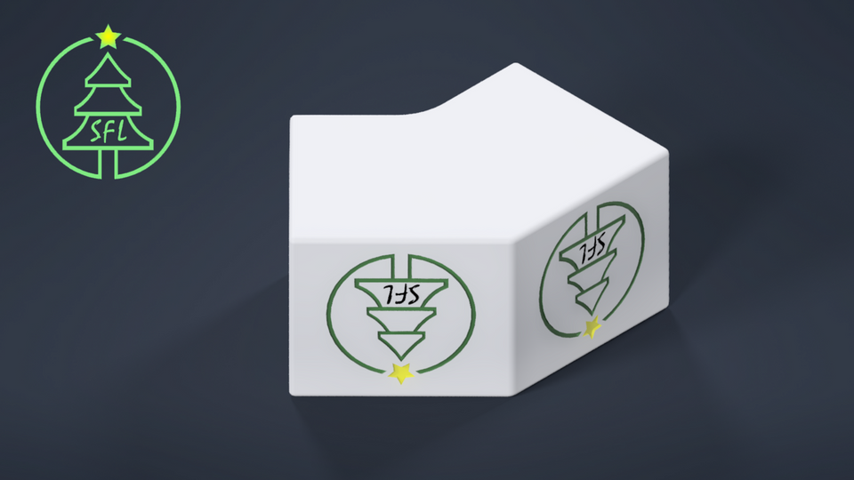 STL File - Permatrack Bottom Hole 5:12 Angled Corner Bracket