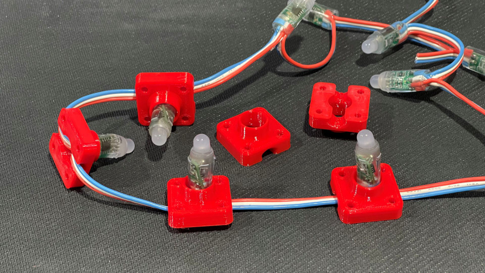 STL File - Bullet Pixel Square Mounting Base