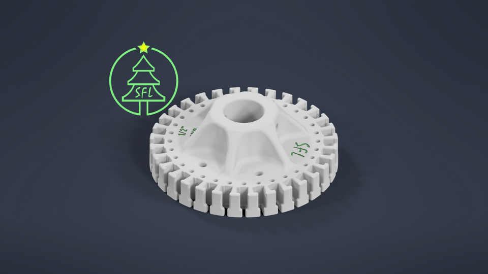 STL File - 1/2" EMT Mini Me Seed Pixel Tree Topper