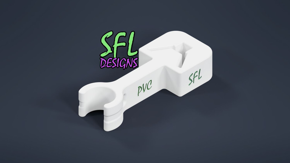 STL File - 1/2" PVC Pipe (Open) to U-Post Mount