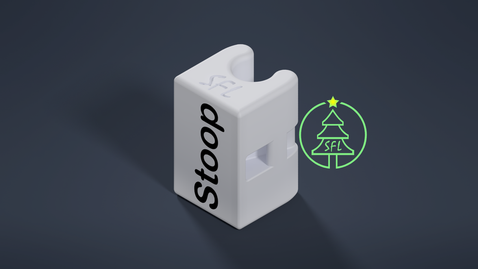 STL FILE - 6.25mm OD Pigtail Wire Labeling Clips​ - PROPS