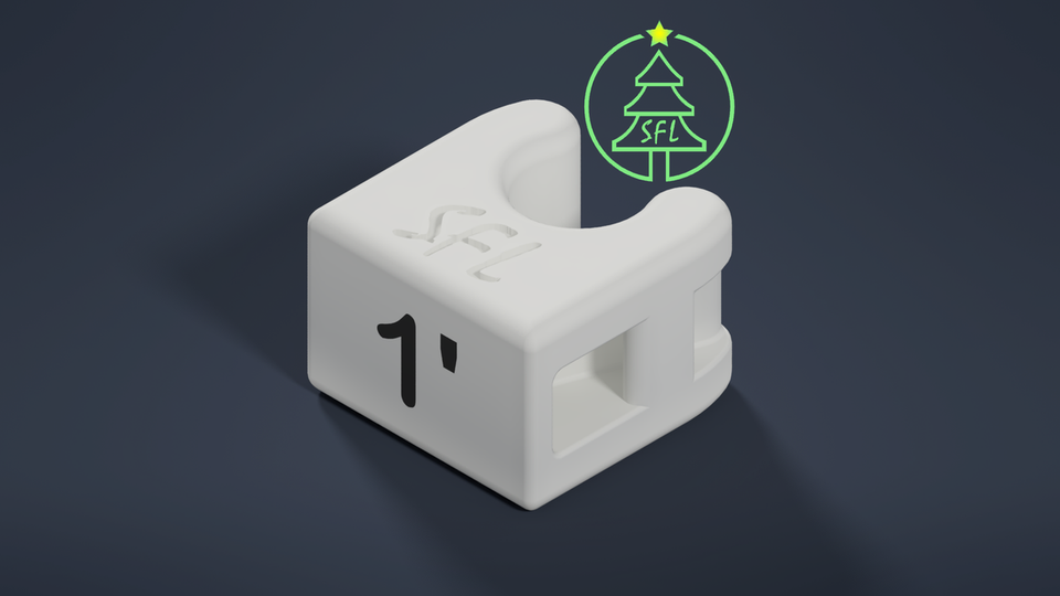 STL FILE - 6.25mm OD Pigtail Wire Labeling Clips​ - PROPS