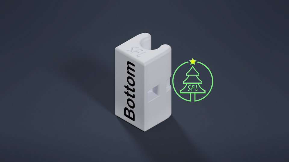 STL FILE - 6.25mm OD Pigtail Wire Labeling Clips​ - PROPS