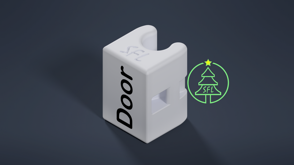 STL FILE - 6.25mm OD Pigtail Wire Labeling Clips​ - PROPS