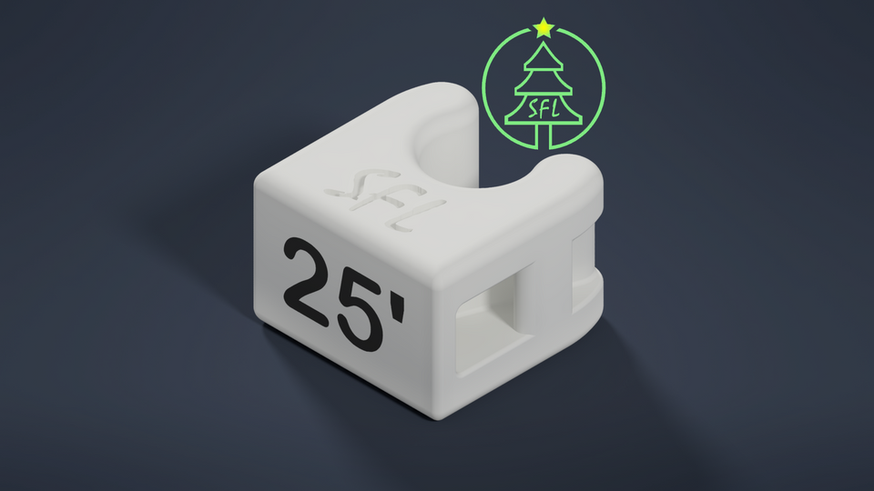 STL FILE - 6.25mm OD Pigtail Wire Labeling Clips​ - PROPS