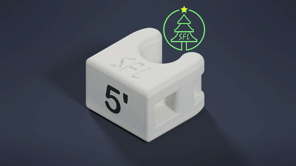 STL FILE - 6.25mm OD Pigtail Wire Labeling Clips​ - LOCATIONS