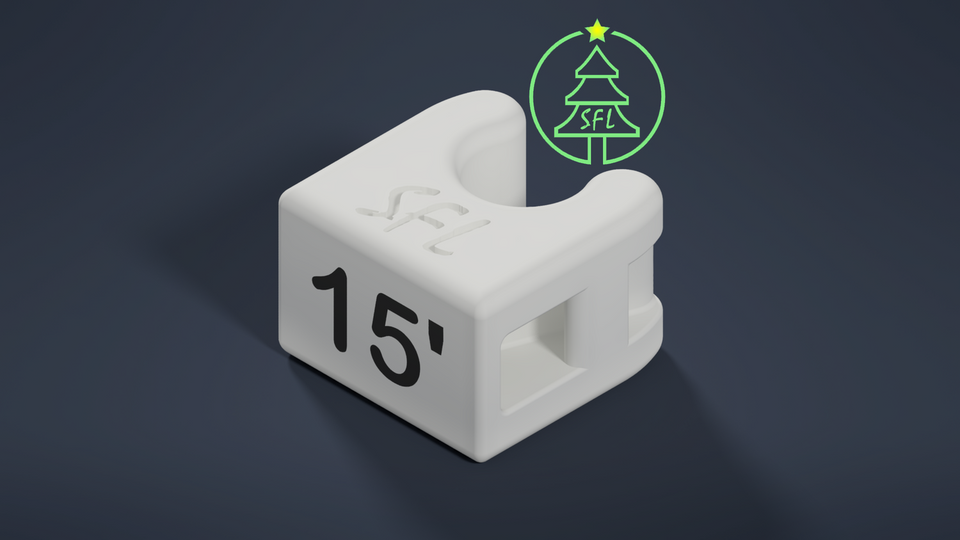 STL FILE - 6.25mm OD Pigtail Wire Labeling Clips​ - EXTENSIONS