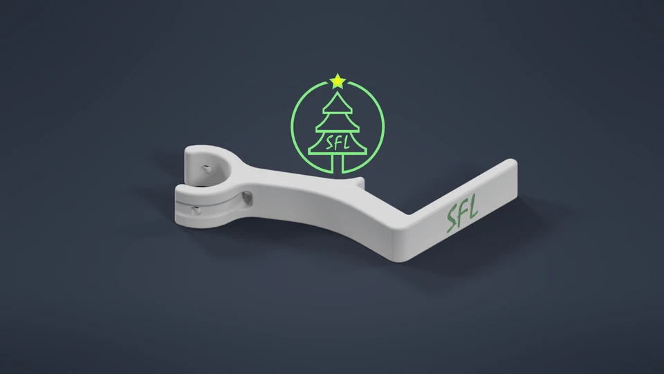 STL FILE - 25mm PVC Extended Shutter Mount Clip
