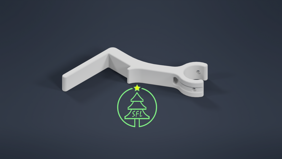 STL FILE - 20mm PVC Extended Shutter Mount Clip