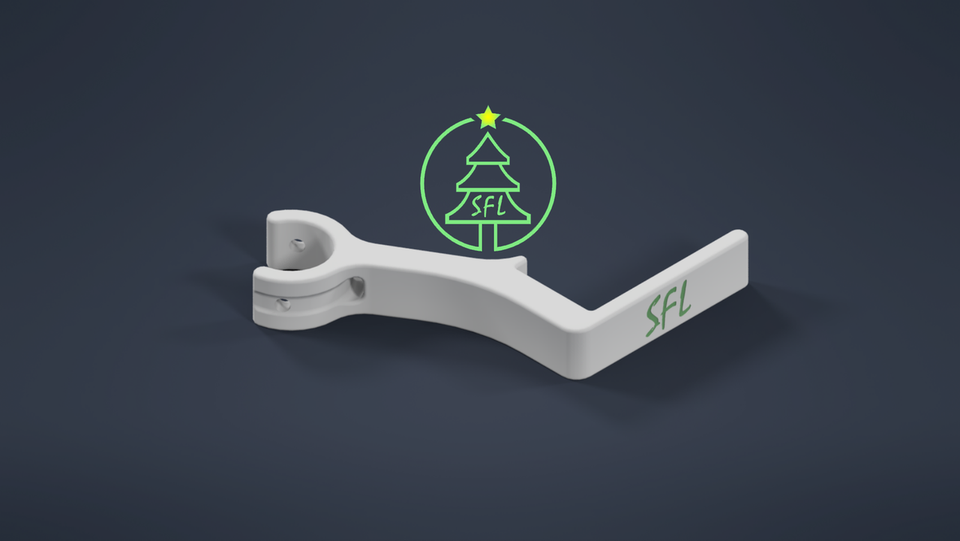 STL FILE - 3/4" PVC Extended Shutter Mount Clip